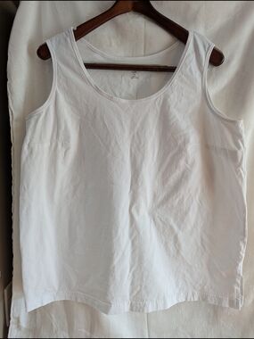 Woman Within White Scoop Neck Tank Top